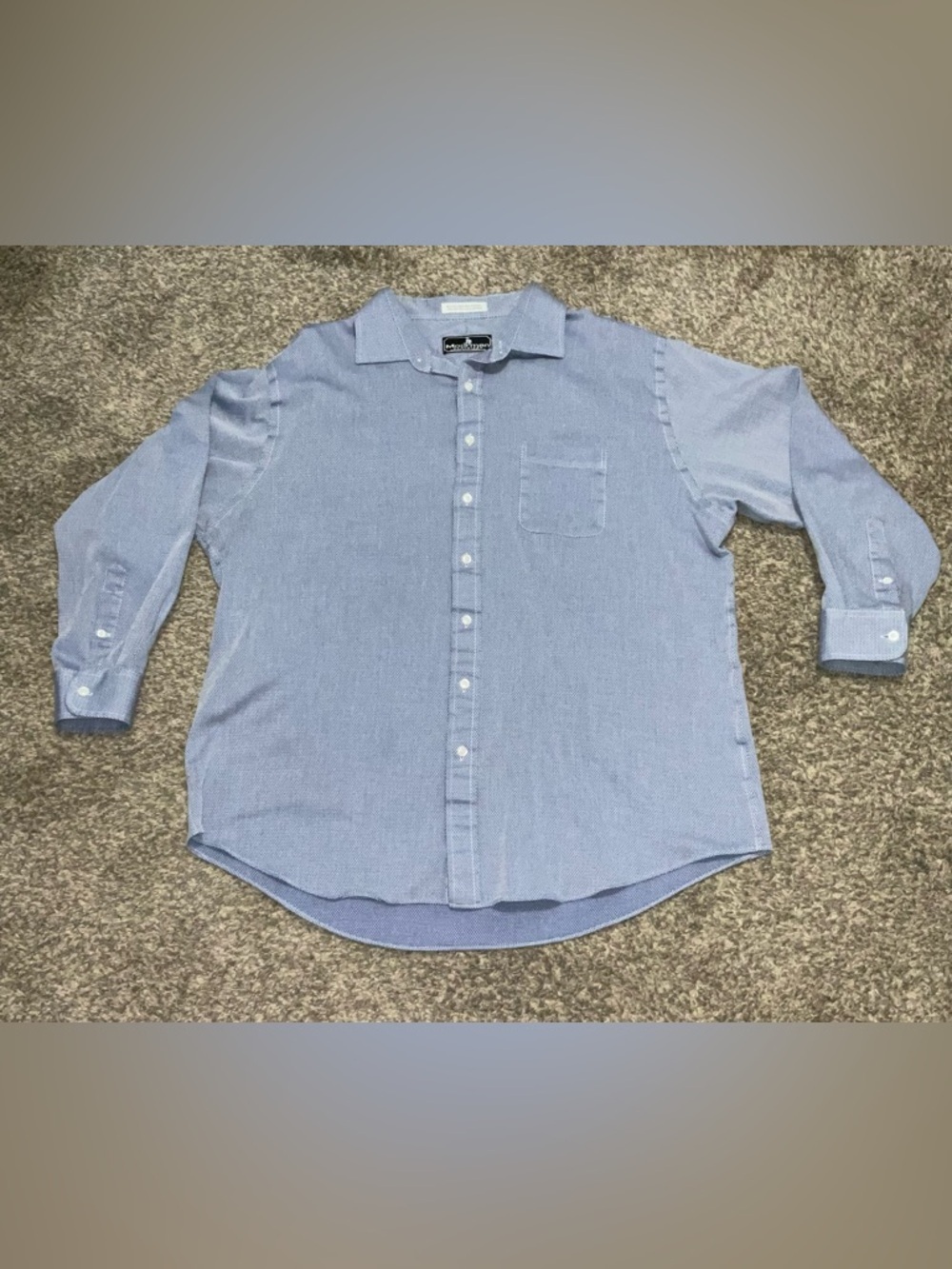 Moorman Clothiers Blue & White Men's Dress Shirt Size 18-34/35